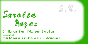 sarolta mozes business card